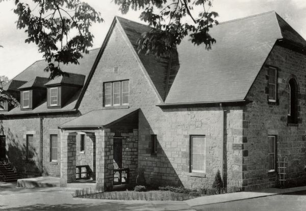 Edgewood College's Marshall Hall, built in 1864 by Samuel Marshall and later used as a powerhouse and laundry. It was remodeled as a residence hall for college girls, which opened in 1942.