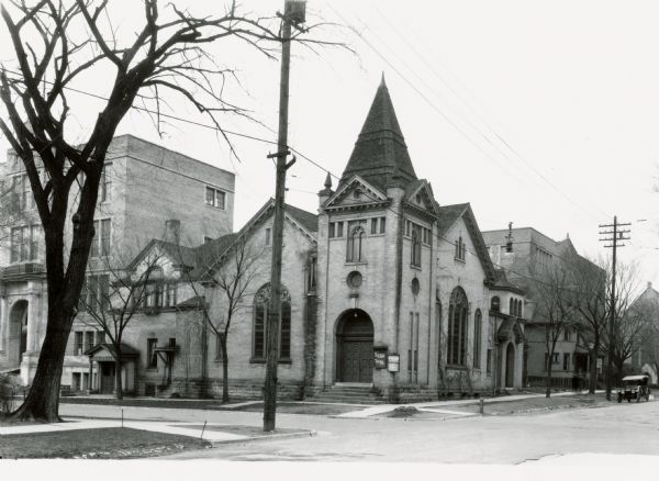 The First Baptist Church, 201 North Carroll Street.