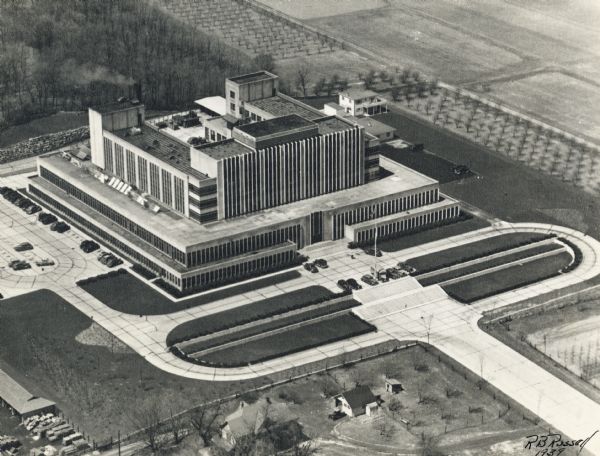 Aerial view of the Forest Products Laboratory.