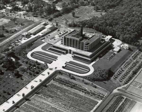 Aerial view of the Forest Products Laboratory.