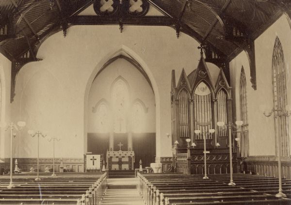 Interior view of the Grace Episcopal Church.