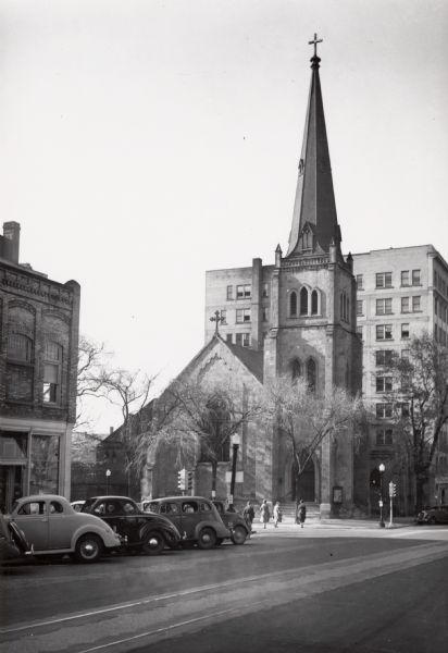 Exterior view of the Grace Episcopal Church.