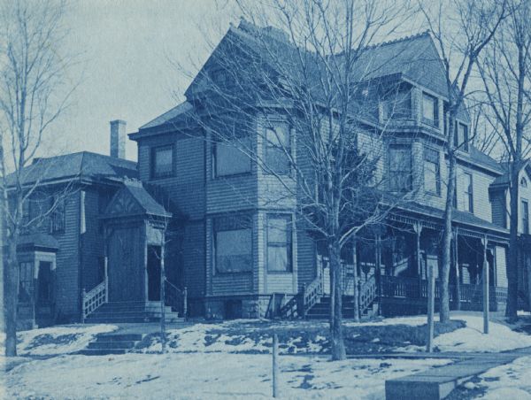 Cyanotype of an unidentified house in Madison.