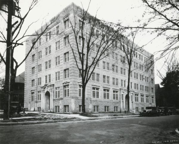 1 Langdon Street at the intersection of Wisconsin Avenue, looking southeast.