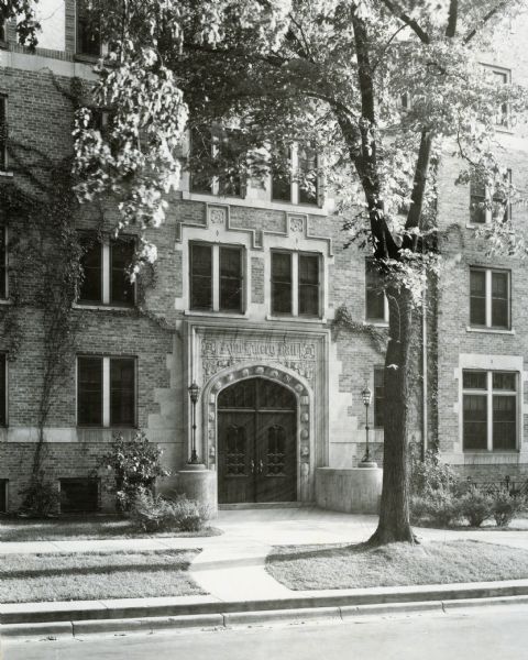 Ann Emery Hall, 260 Langdon Street.  Built in 1930, this five-story brick independent women's dormatory was designed by Madison architect Frank S. Moulton in the Tudor Revival style.  It was named for the first Dean of Women (1897-1900) Ann Emery Allinson (1871-1932)