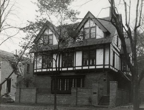 250 Langdon Street.  This Tudor Revival-style house, erected around 1906, was built for the Delta Gamma sorority, though at the time of this photo the structure was being used by the Phi Pi Phi chapter.  The building under construction next door at 252 Langdon originally house the Kappa Delta sorority.