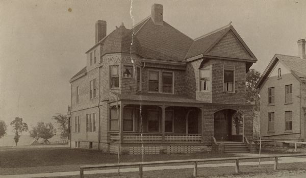 614 Langdon Street. This Queen Anne-style residence was built in 1889 for Phyllis Frawley. From 1889-1902, she rented the house to the Beta Theta Pi chapter on the University of Wisconsin-Madison campus.