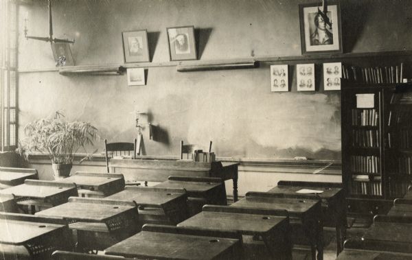 Interior of Madison High School: Miss Flora Moseley's room.