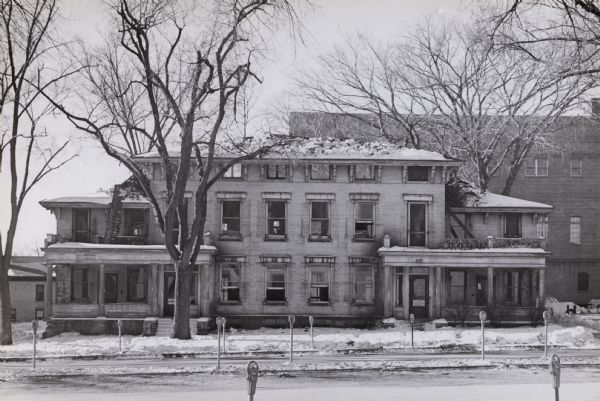 Atwood / Buck-Neckerman House, located at 210-214 Monona Avenue (now Martin Luther King, Jr. Boulevard). Built by David Atwood and his partner Royal Buck as a double house in the 1840s.