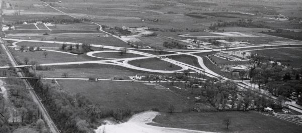 Aerial view of the South Park Street interchange.
