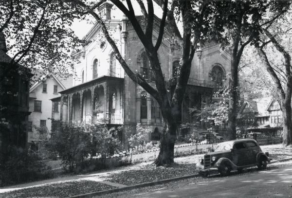 Exterior view of the Pierce home, at 424 North Pinckney Street.