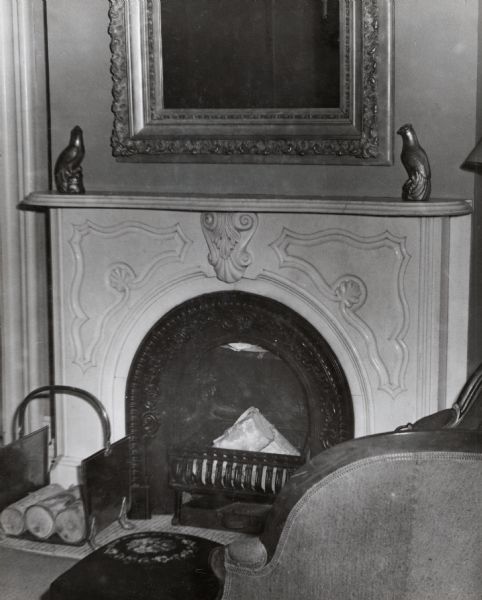 Pierce home is located at 424 North Pinckney Street. The house was built about 1857. This is an interior view of one of the fireplaces located within the home.