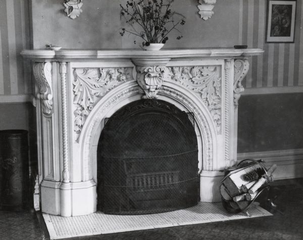 One of the fireplaces located withing the Pierce home. The home was built in around 1857 and is located at 424 North Pinckney Street, on the corner of Pinckney and Gilman Street.