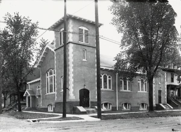 Exterior view of the Pilgrim Church, located at 955 Jenifer Street.  