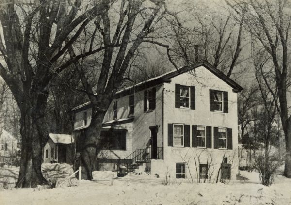 A winter view of the Plow (Plough) Inn, sometime before 1936.