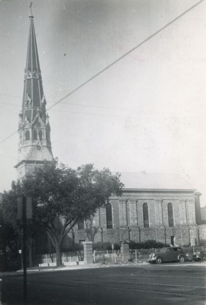 View of St. Raphael's Cathedral on West Main Street.