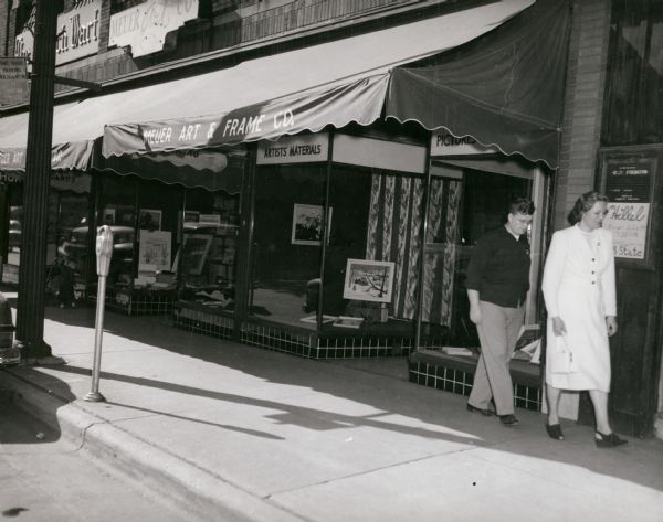 View of the Meuer Art and Frame Company storefront at 510 State Street.