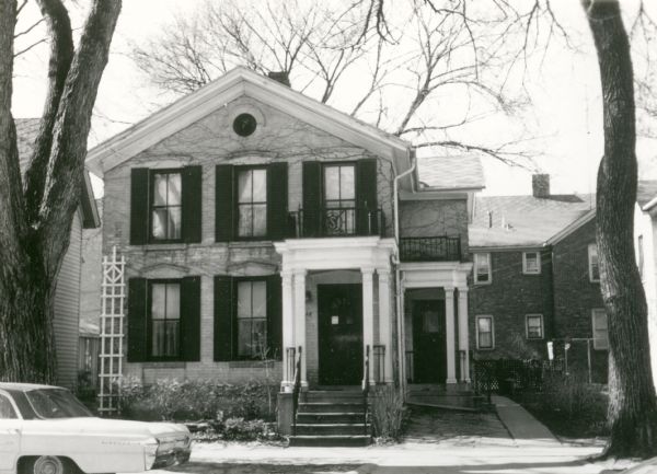 Exterior view of the Strelow House, located at 218 North Pinckney Street.
