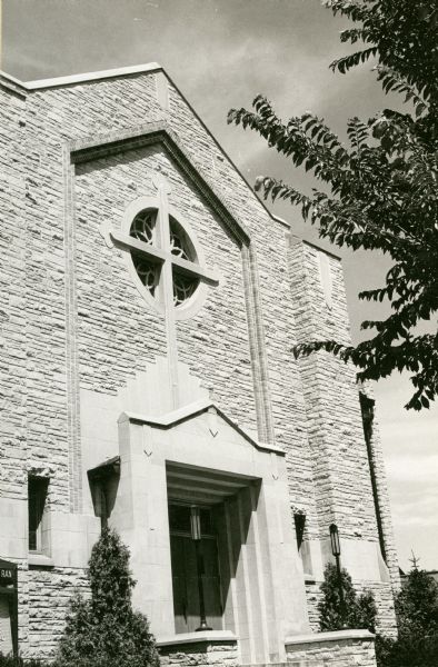 An exterior view of the new Trinity Lutheran Church, 1904 Winnebago Street.