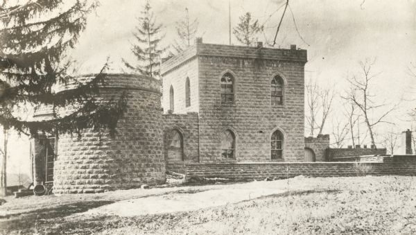 Exterior view of Benjamin Walker Castle, 1862-1893, 900 block  East Gorham Street.