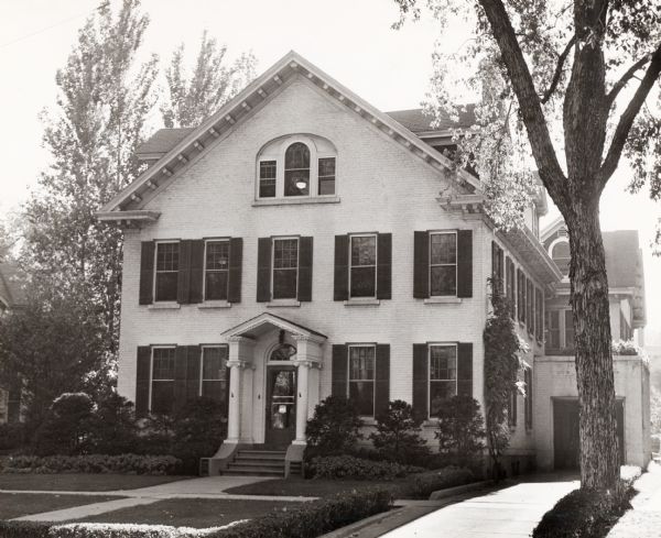 Exterior view of a large house, 312 Wisconsin Avenue.  Owned at one time by Joseph M. Boyd.