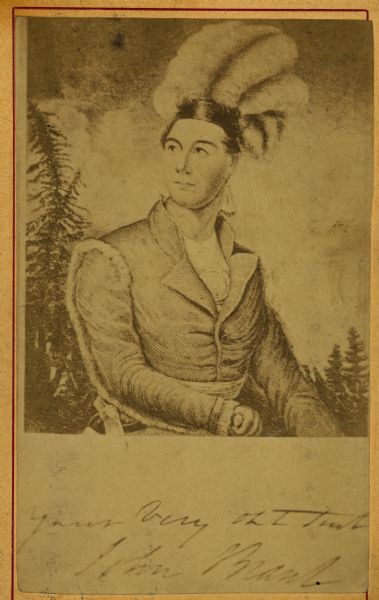 John Brant, son of Joseph Brant, and member of the Mohawk tribe. From an 1838 portrait by Charles Bird King.