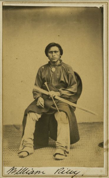 Portrait of William Riley of the Sioux tribe.