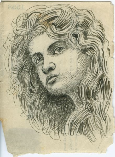 An informal sketch of a young woman.
