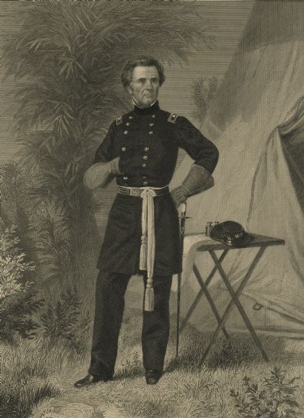 Engraving from Alonzo Chappel's painting of Major General O.M. Mitchell.