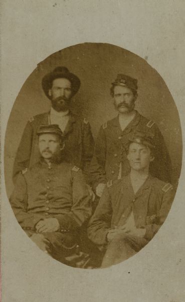The First Wisconsin Heavy Artillery, Battery C; Captain John R. Davis, Lieutenant Ezra R. Lisk, Lieutenant Fred Ullman, Lieutenant Benjamin F. Parker.