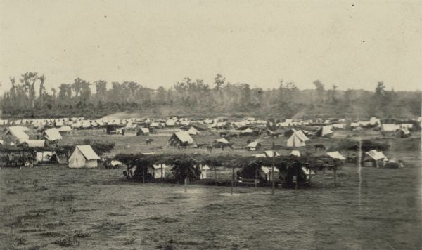 The 4th Wisconsin Cavalry's camp.