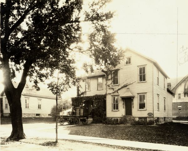 Building used for the first dairy school at the University of Wisconsin as it appeared in 1920.
