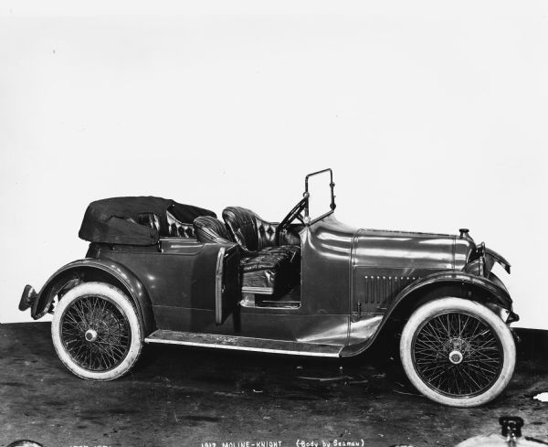 A 1917 Moline-Knight, the body of which was created by the W.S. Seaman Company.