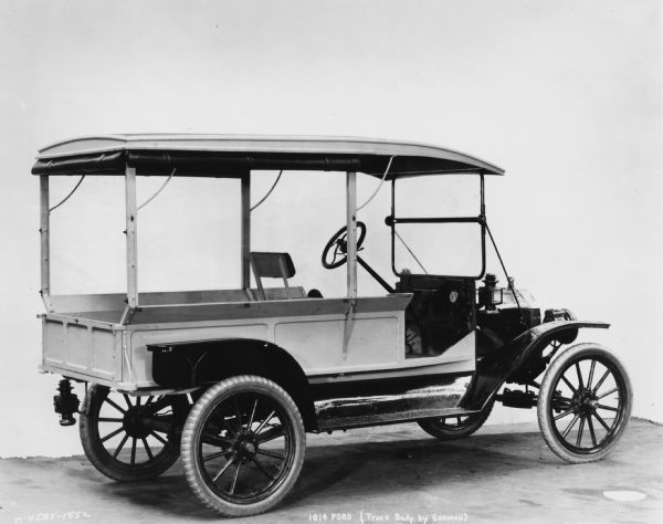 A 1914 Ford truck, the truck body was produced by the W.S. Seaman Company.