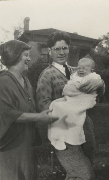 Belle Case La Follette with her son Philip, and her grandson Robert M. La Follette, III.