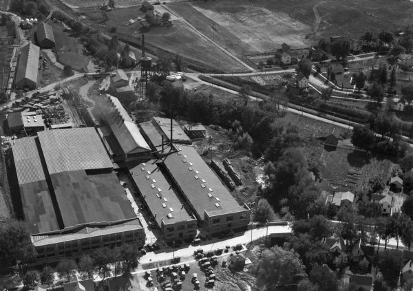 Aerial view of the Highway Trailer plant at Edgerton.