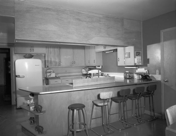Kitchen interior of E.F. and Carol Randolph home, 6203 Ridgewood Avenue, in Frost Woods area of Monona.
