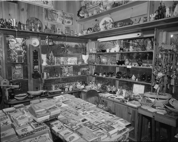 Interior of Ralph Jacobs Gift Shop, Route 1, Verona.