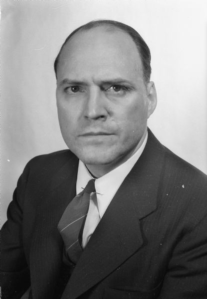 Portrait of Henry J. "Hank" McCormick, sports editor of the <i>Wisconsin State Journal</i>.