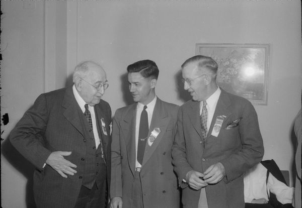 National Democratic political convention in Chicago. Former Senator, Harry W. Bolens, Port Washington; Otto Stielow, Sheboygan; and John Kehoe, Green Bay.