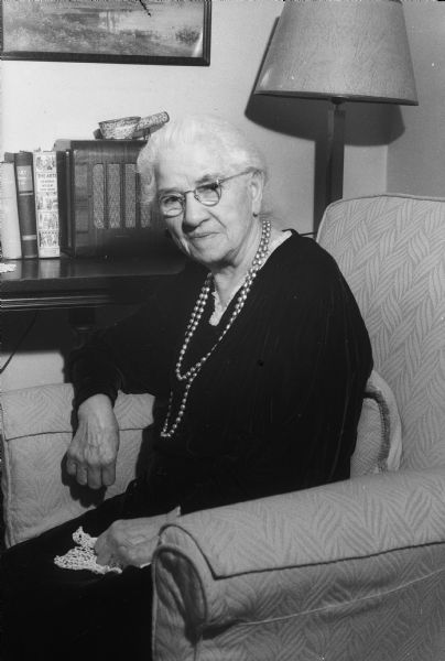 Kathryn Piper, widow of Frank Piper and president of the Madison chapter of the Women's Christian Temperance Union (WCTU) for 12 years prior to 1941, is observing her 80th birthday at the home of a daughter, Mrs. Margaret McCordic, 860 Woodrow Street.