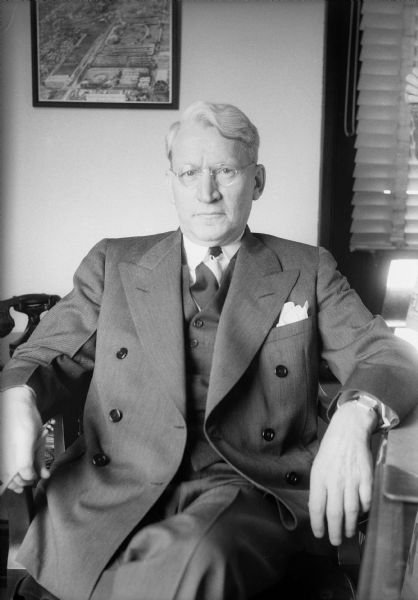 Portrait of George F. Kull, Executive Secretary of the Wisconsin Manufacturers Association.
