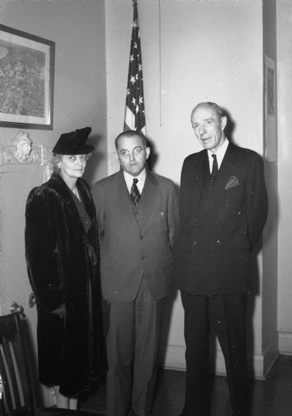 Lord and Lady Halifax with Madison's mayor, F. Halsey Kraege.