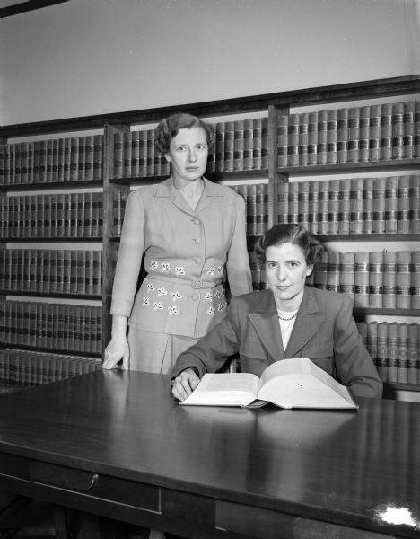 Madison attorneys Dorothy Baldwin and Emily Dodge, who organized what is believed to be the only all-woman law firm in Wisconsin.
