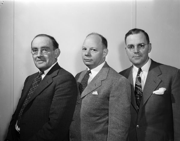 Three men comprising an Oscar Mayer cancer (?) committee.