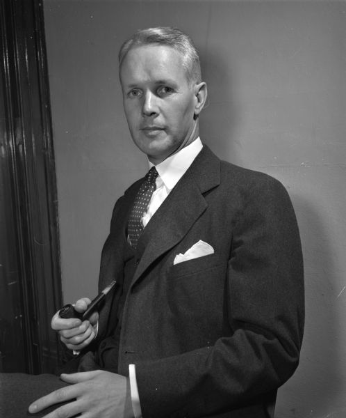 Portrait of Professor William B. Sarles, agricultural bacteriologist, and newly appointed chairman of the athletic board.