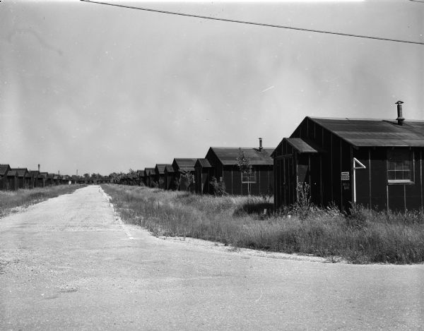 Rows of barracks at Truax Field.