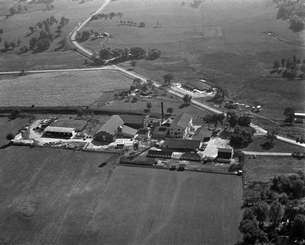 Aerial view of Cambria Cannery.