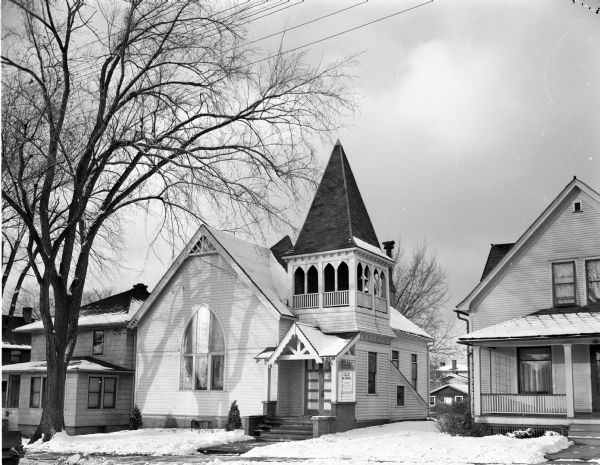 Recently remodeled South Shore Methodist Church, 608 West Olin Avenue. Built in 1895, it was known as the People's Community Church.