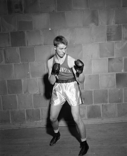 University of Wisconsin boxing team member Fred Krueger.